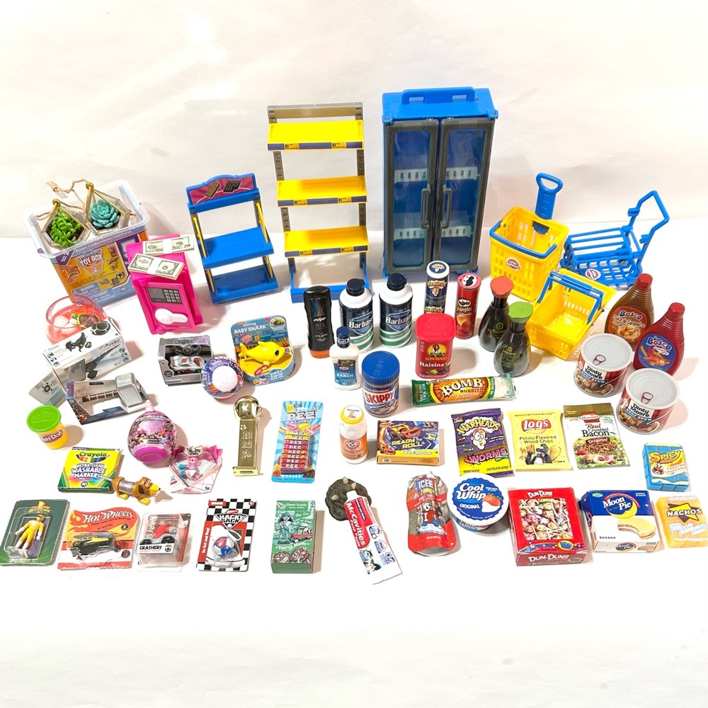 Mix of Zuru Mini Brands, MGA Miniverse & More.